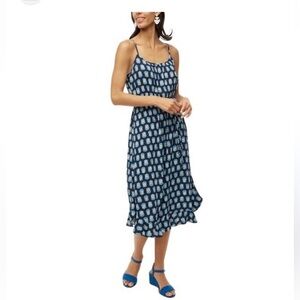 J. Crew Blue Sleeveless Spaghetti Strap Sundress